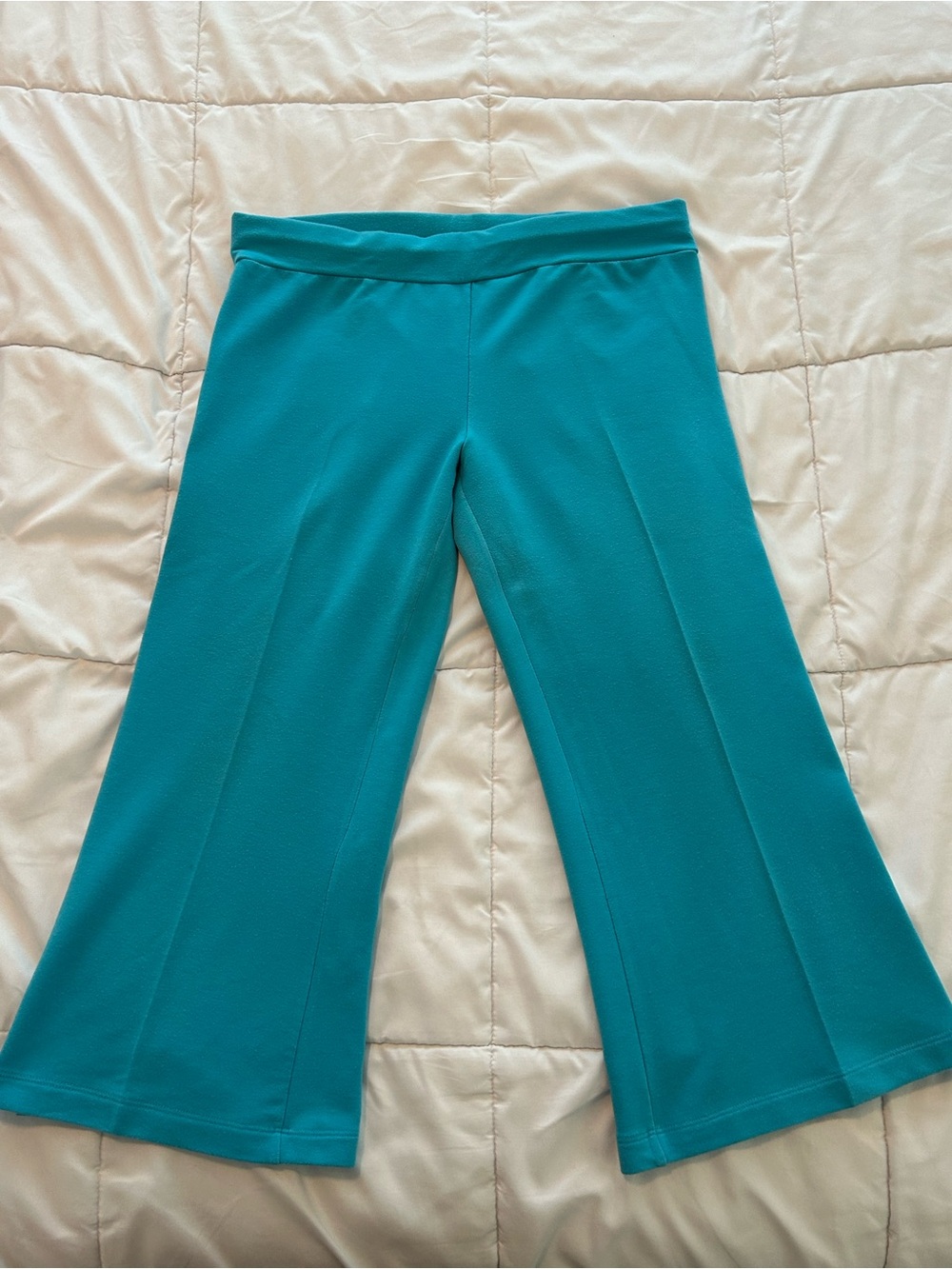 Women’s Turquoise Snap-Button Jogger Pants with Embroidered Logo - Picture 3 of 6